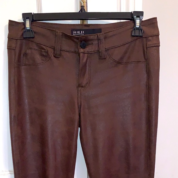 SOLD Design Lab Pants - 💕SOLD DESIGN LAB💕BROWN COATED SKINNY JEANS. EXCELLENT CONDITION!!